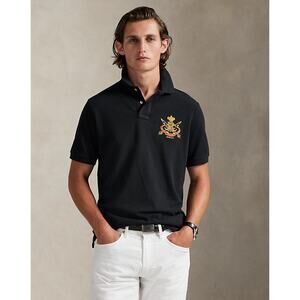 Ralph Lauren Men's Black Classic Fit Crest Mesh Polo Shirt Size 2X